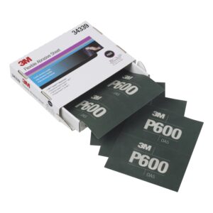 3M™ Hookit™ Flexible Schleifstreifen 270J, Grün, 140 mm x 171 mm, P600, 34339, 15 Stk.