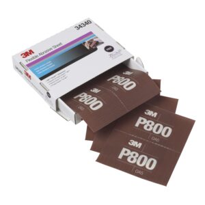 3M™ Hookit™ Flexible Schleifstreifen 270J, Braun, 140 mm x 171 mm, P800, 34340