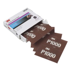 3M™ Hookit™ Flexible Schleifstreifen 270J, Braun, 140 mm x 171 mm, P1000, 34341, 15 Stk.