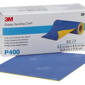 3M™ Flexible Grip Schleifstreifen, 139 mm x 114 mm, perforiert auf Rolle à 20 Streifen, P400, 35110