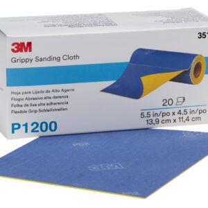 3M™ Flexible Grip Schleifstreifen, 139 mm x 114 mm, perforiert auf Rolle à 20 Streifen, P1200, 35114