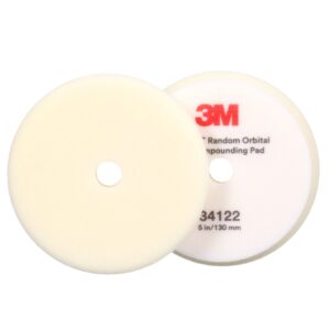 3M™ Perfect-It™ Festes Polierschaumpad für Exzenterpoliermaschine, Weiß, 130 mm, 34122