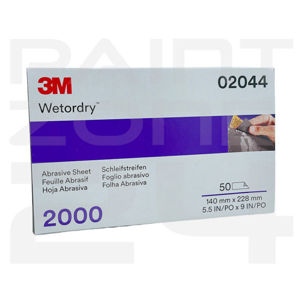 50x 3M 2044 Wetordry Nass-Schleifpapier P2000 230x138 mm