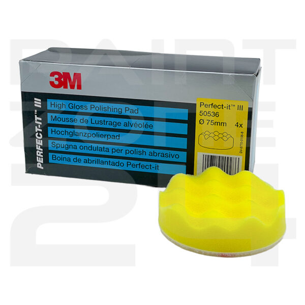 3M 50536 Polierschaum 75mm genoppt/gelb
